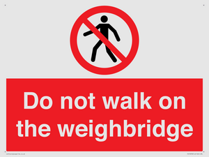 Do not walk on the weighbridge